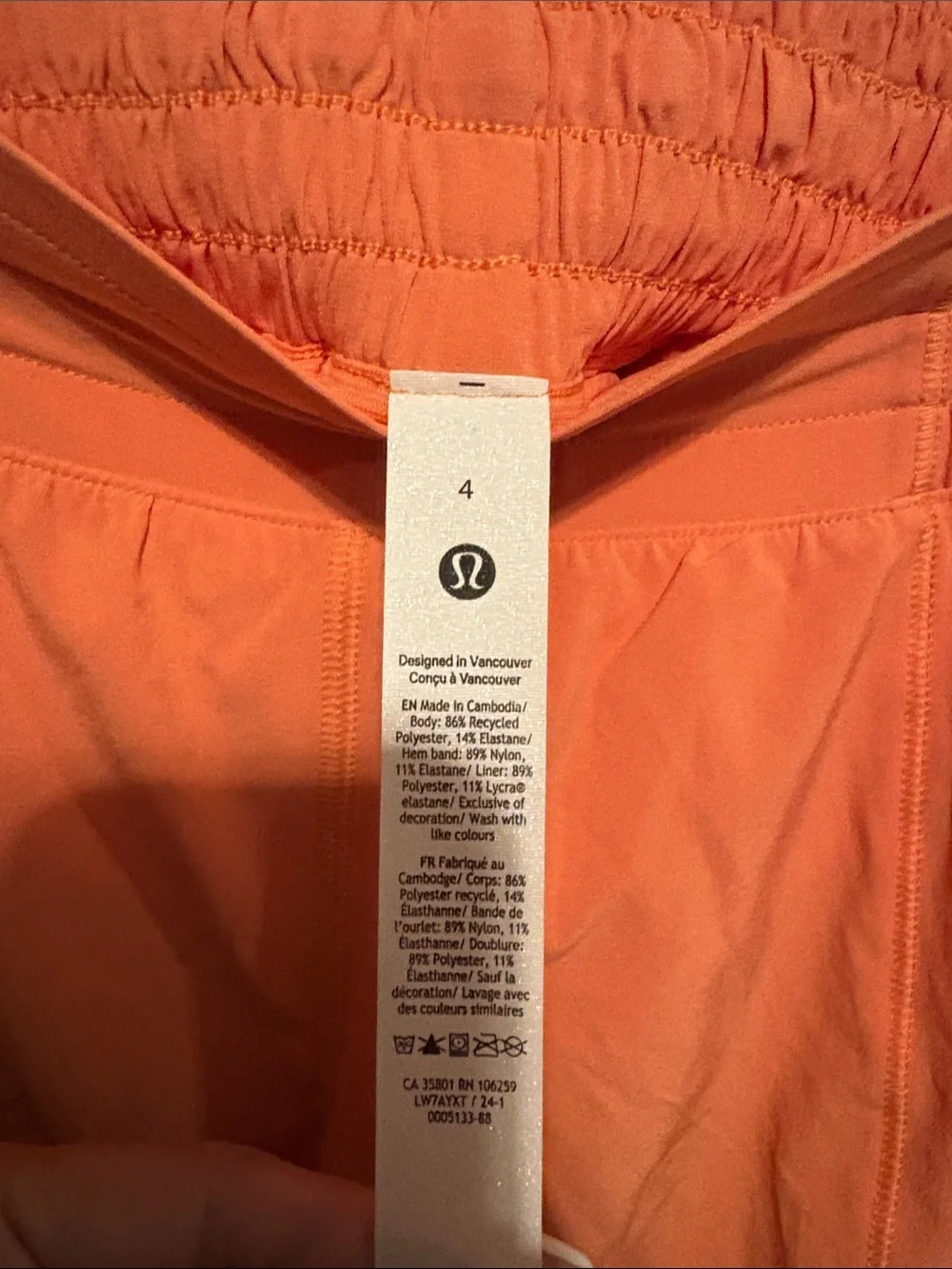 Lululemon Hotty Hot HR Short 4” Lined